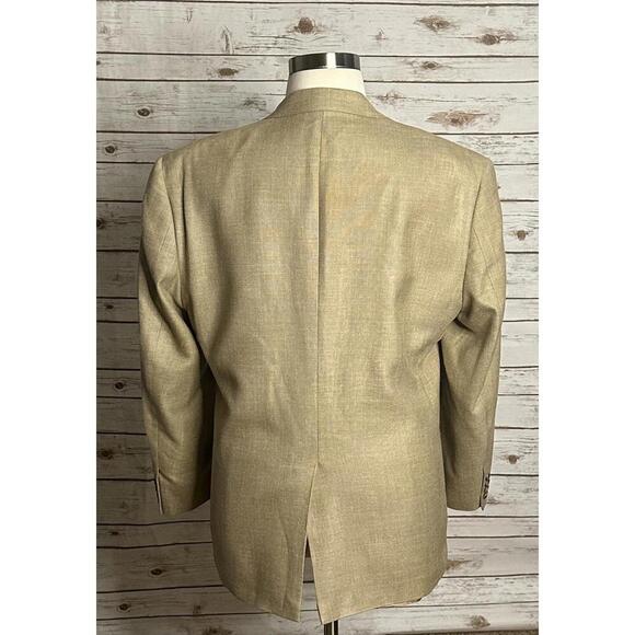 Brooks Brothers tan wool/silk/linen single-breasted sportscoat/blazer Size 46R - Picture 6 of 11